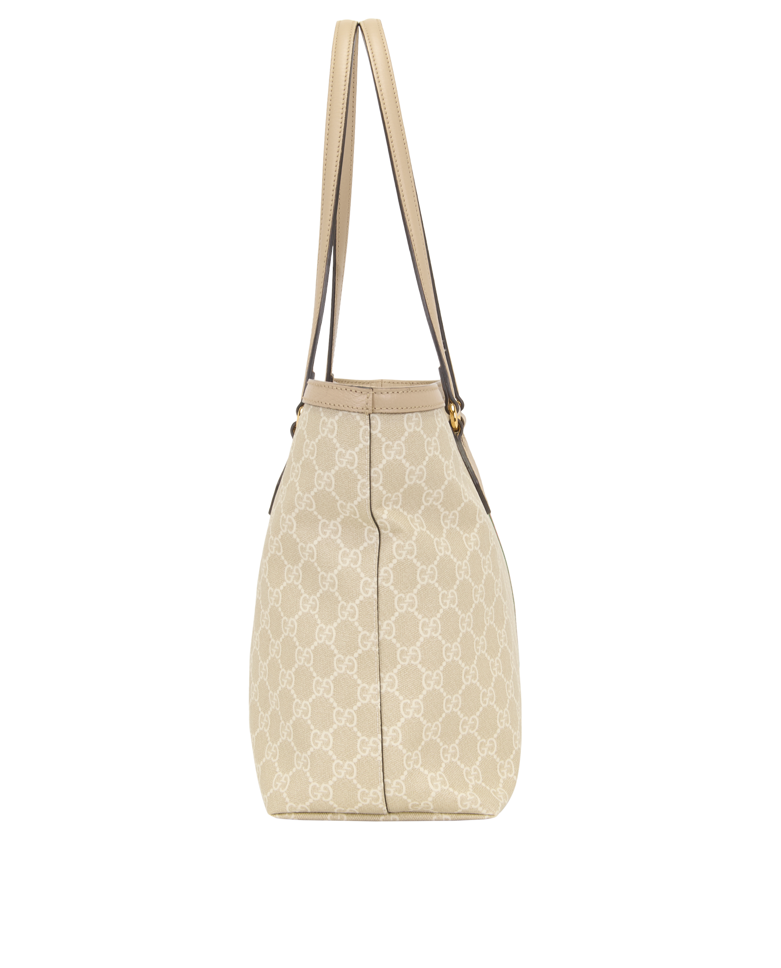 Large Ophidia Tote, &pound;750, Handbags, Cream, Canvas, Bottom view